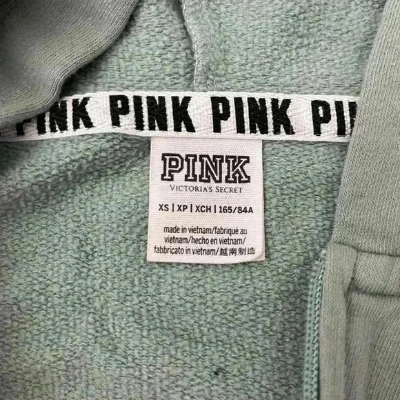 VS PINK green and grey hoodie - Picture 3 of 3